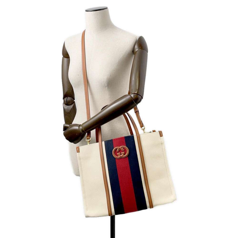 Gucci G Tote Canvas Interlocking Bag - Picture 5 of 14